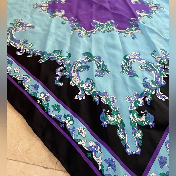 Emilio Pucci 34” Square Silk Scarf - Picture 2 of 3